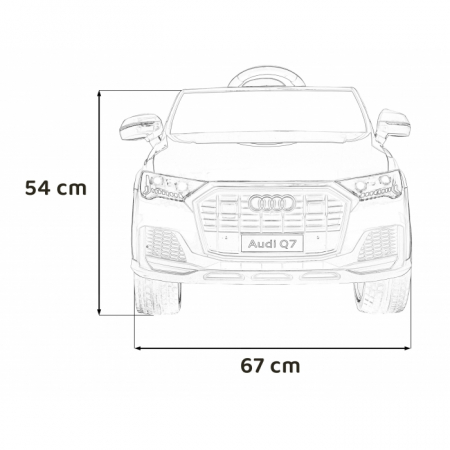 Masinuta electrica cu telecomanda AUDI Q7 NEW LIFT, roti EVA, scaun tapitat, 117x67x54 cm, putere 70W - Rosu [2]