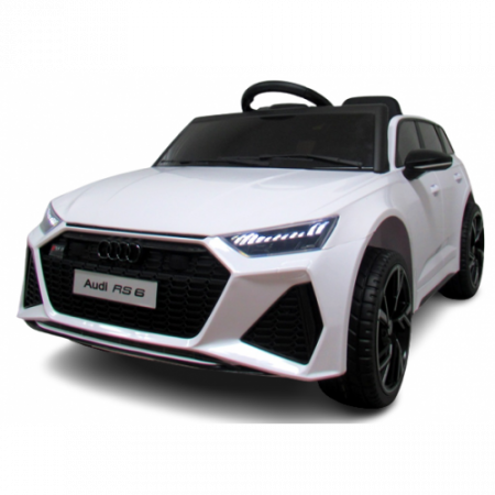 1 IUNIE - Masinuta electrica cu telecomanda Audi RS6 R-Sport - Alb
