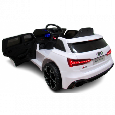 Masinuta electrica cu telecomanda Audi RS6 R-Sport - Alb [1]