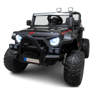 Jucarii exterior - Masinuta electrica cu telecomanda Auto X16, 110x70x68 cm, varsta 1-5 ani, roti EVA, scaun din piele ECO, putere 90W, R-Sport - Negru
