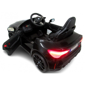Masinuta electrica cu telecomanda BMW M4, 110x70x50 cm, varsta 1-5 ani, roti EVA, scaun din piele ECO, putere 90W - Negru [5]