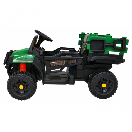 Masinuta electrica cu telecomanda FARMER PICK-UP, roti EVA, scaun tapitat, 116x66x65 cm, putere 70W - Verde [1]