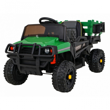 1 IUNIE - Masinuta electrica cu telecomanda FARMER PICK-UP, roti EVA, scaun tapitat, 116x66x65 cm, putere 70W - Verde