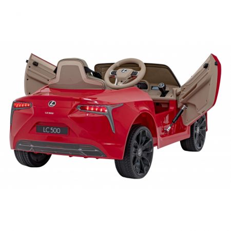 Masinuta electrica cu telecomanda LEXUS LC500, roti EVA, scaun tapitat, 108x60x43 cm, putere 70W - Rosu [4]