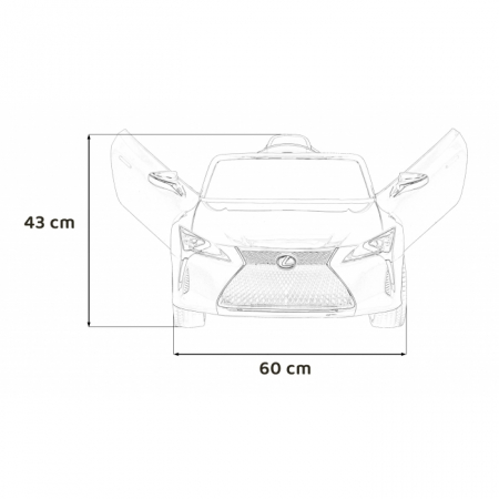 Masinuta electrica cu telecomanda LEXUS LC500, roti EVA, scaun tapitat, 108x60x43 cm, putere 70W - Rosu [1]