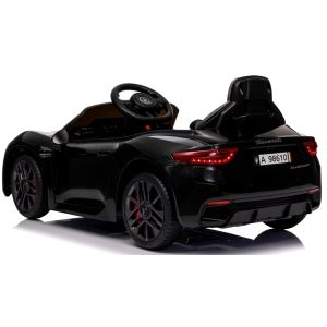 Masinuta electrica cu telecomanda MASERATI GranTurismo, 99x59.5x44 cm, varsta 1-4 ani, roti EVA, scaun din piele ECO, putere 90W - Negru [4]