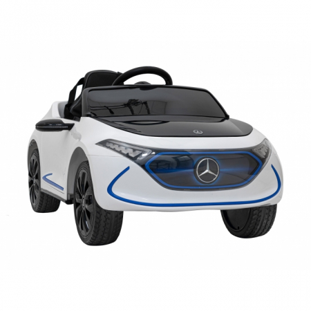 Masinuta electrica cu telecomanda MERCEDES BENZ AMG EQA, roti EVA, scaun tapitat, 101x69x53 cm, putere 70W - Alb [17]