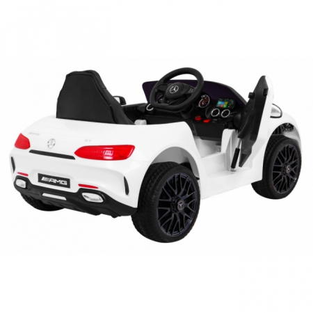 Masinuta electrica cu telecomanda MERCEDES BENZ GT, roti EVA, scaun tapitat, 108x68x48 cm, putere 70W - Alb [8]