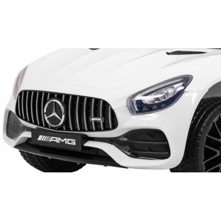 Masinuta electrica cu telecomanda MERCEDES BENZ GT, roti EVA, scaun tapitat, 108x68x48 cm, putere 70W - Alb [10]