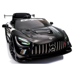 Masinuta electrica cu telecomanda MERCEDES GT3 EVO, 114x69x45 cm, varsta 1-5 ani, roti EVA, scaun din piele ECO, putere 90W - Negru [6]