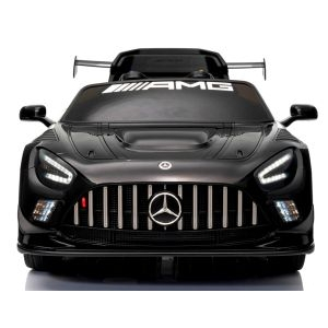 Masinuta electrica cu telecomanda MERCEDES GT3 EVO, 114x69x45 cm, varsta 1-5 ani, roti EVA, scaun din piele ECO, putere 90W - Negru [1]