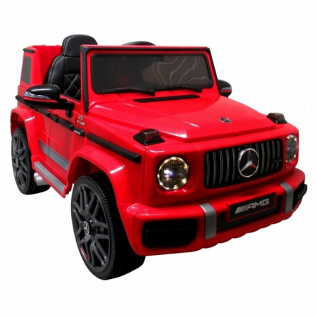 Masinuta electrica cu telecomanda, roti EVA, scaun piele Mercedes G63 - Rosu [1]