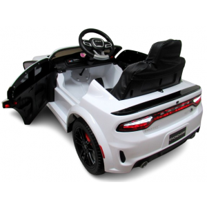 Masinuta electrica cu telecomanda, roti EVA, varsta 1-5 ani, putere 90W, 107x68x53 cm, DODGE SRT R-Sport - Alb [4]