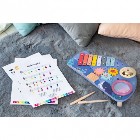 Masuta din lemn cu instrumente muzicale Ecotoys TL204013 [3]