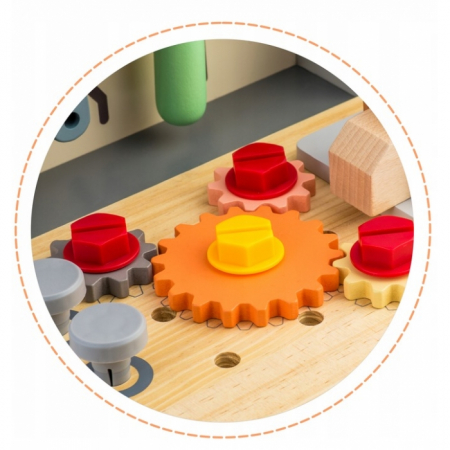 Mini atelier de lucru din lemn cu accesorii incluse, 30 x 25 x 30 cm, Ricokids RK-877 [3]