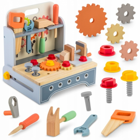 Mini atelier de lucru din lemn cu accesorii incluse, 30 x 25 x 30 cm, Ricokids RK-877 [5]