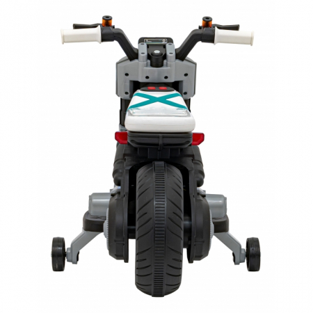 Motocicleta electrica Future QLS-805, roti din plastic + 2 roti ajutatoare, 88x46x56 cm, putere 25W - Alb [13]