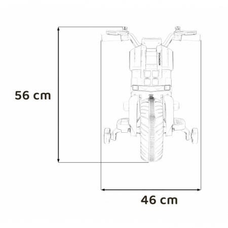 Motocicleta electrica Future QLS-805, roti din plastic + 2 roti ajutatoare, 88x46x56 cm, putere 25W - Alb [2]