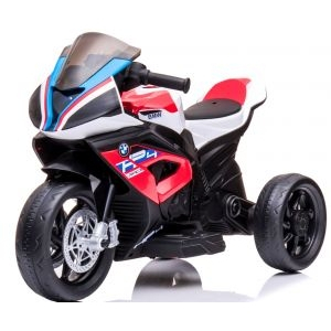 Jucarii exterior - Motocicleta electrica pentru copii BMW HP4, 84x55x42 cm, varsta 2-5 ani, roti si scaun din plastic, putere 60W - Rosu