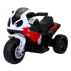Jucarii exterior - Motocicleta electrica pentru copii BMW S1000RR, 69x44x36.5 cm, varsta 1.5-4 ani, roti si scaun din plastic, putere 25W - Rosu