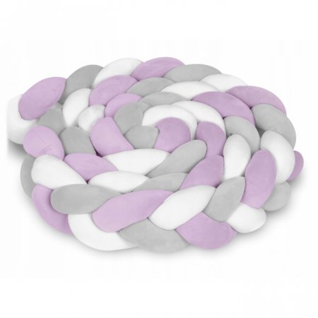 Protectii patut - Protectie laterala pentru patut, impletita, 3 M, Ricokids 722104 - Mov