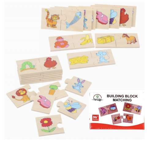 Nevoi Speciale, Autism si Sindromul Down - Puzzle educativ din 2 piese Ce mananca animalele si insectele 24 piese