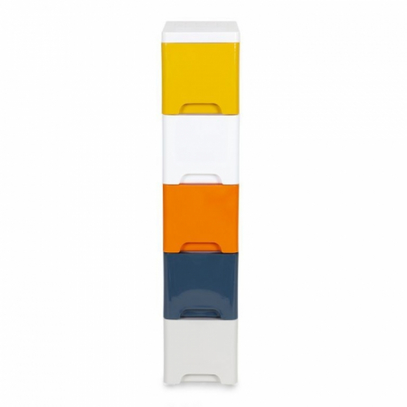 Raft pe roti cu 5 compartimente pentru depozitarea jucariilor ModernHome - Multicolor [2]