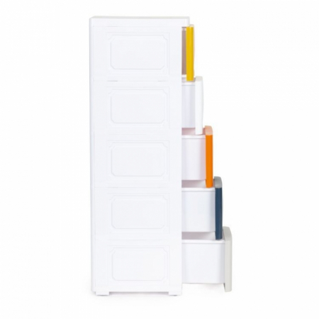 Raft pe roti cu 5 compartimente pentru depozitarea jucariilor ModernHome - Multicolor [5]