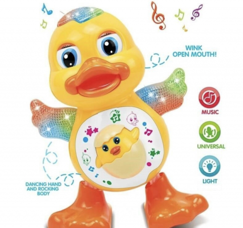 Jucarii Motrice si Senzoriale - Ratusca dansatoare – Jucarie distractiva bebe