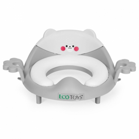 Reductor toaleta cu manere pentru copii Ecotoys PP104 - Gri [3]
