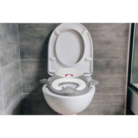 Reductor toaleta cu manere pentru copii Ecotoys PP104 - Gri [2]