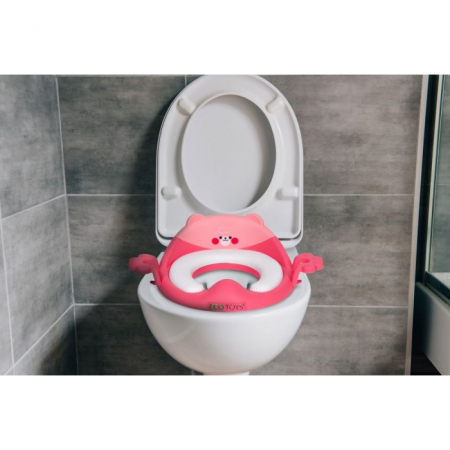 Reductor toaleta cu manere pentru copii Ecotoys PP104 - Roz [2]