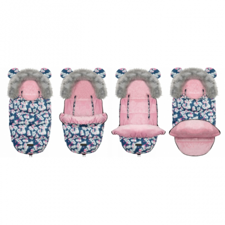 Sac de dormit 95 x 48 cm Ricokids Elmi 720012 - Bleumarin cu flamingo [1]