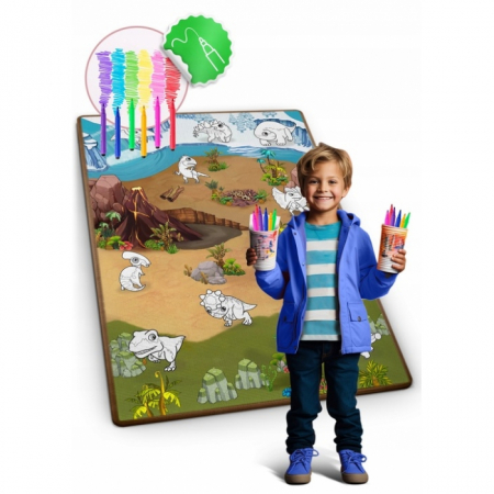 Salteluta de joaca 120 x 92 x 0.3 cm Ricokids RK-343 - Dino [1]