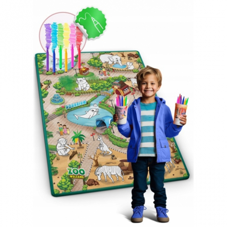 Salteluta de joaca 120 x 92 x 0.3 cm Ricokids RK-343 - Zoo [1]