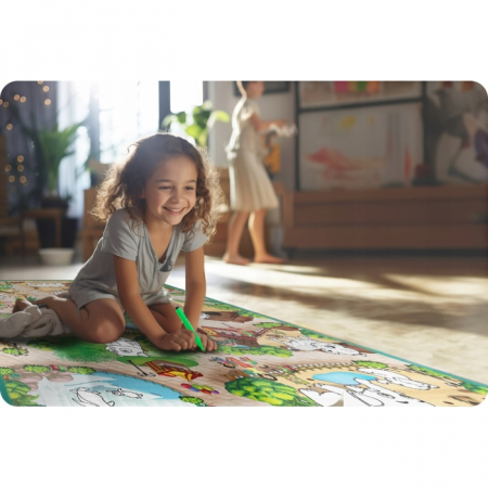 Salteluta de joaca 120 x 92 x 0.3 cm Ricokids RK-343 - Zoo [2]