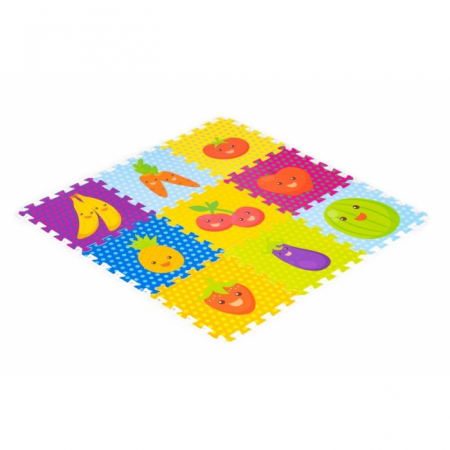Salteluta de joaca pentru copii 86 x 86 x 1 cm IPlay 0393 - Fructe si legume [2]