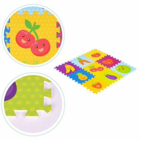 Salteluta de joaca pentru copii 86 x 86 x 1 cm IPlay 0393 - Fructe si legume [5]