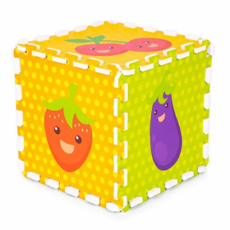 Salteluta de joaca pentru copii 86 x 86 x 1 cm IPlay 0393 - Fructe si legume [3]