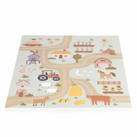 Salteluta de joaca pentru copii 90.5 x 90.5 x 1 cm ECOEVA019 - Ferma [5]
