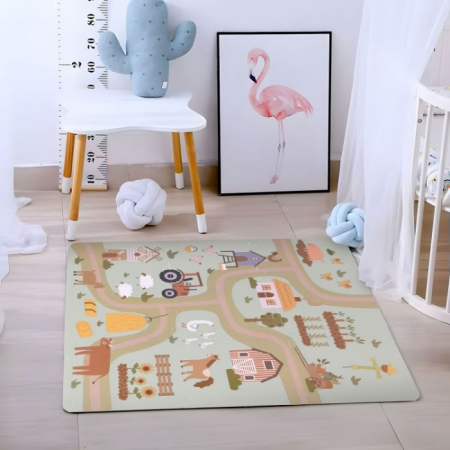 Salteluta de joaca pentru copii 90.5 x 90.5 x 1 cm ECOEVA019 - Ferma [1]