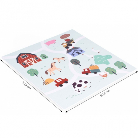 Salteluta de joaca pentru copii 90.5 x 90.5 x 1 cm ECOEVA020 - Ferma [7]