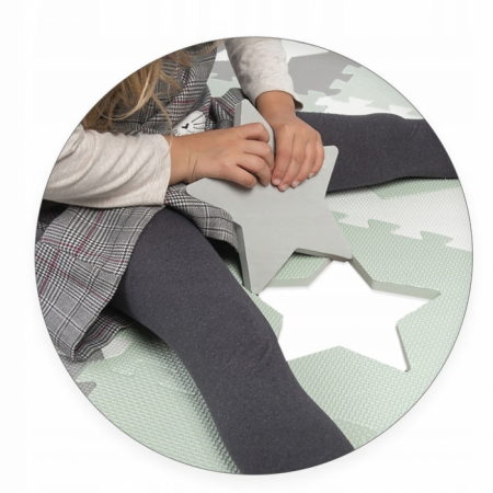 Salteluta de joaca tip puzzle cu 16 elemente pentru copii, 151 x 151 cm, Ricokids 738100 - Mint [3]