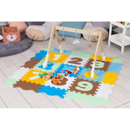 Salteluta de joaca tip puzzle cu pereti, 25 elemente, Ecotoys 3255 - Multicolor [6]