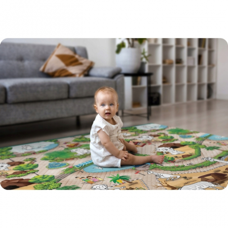 Salteluta de joaca XXL 200 x 120 x 0.3 cm Ricokids RK-343 - Zoo [4]