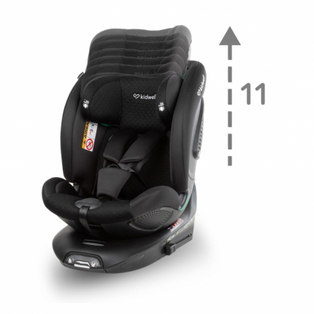 Scaun auto cu ISOFIX Kidwell GoCar, grupa 40-135 cm, i-Size, omologare R129 - Negru [10]