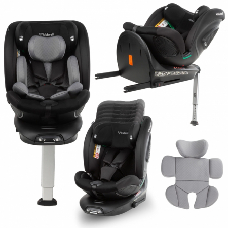 Scaun auto cu ISOFIX Kidwell GoCar, grupa 40-135 cm, i-Size, omologare R129 - Negru-Gri [1]