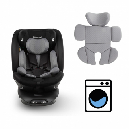 Scaun auto cu ISOFIX Kidwell GoCar, grupa 40-135 cm, i-Size, omologare R129 - Negru-Gri [14]