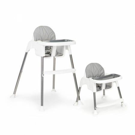 Scaun de masa 2 in 1 cu tapiterie Ecotoys HC-135C - Alb [7]