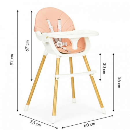Scaun de masa 2 in 1 Ecotoys HA-004 – Roz [6]